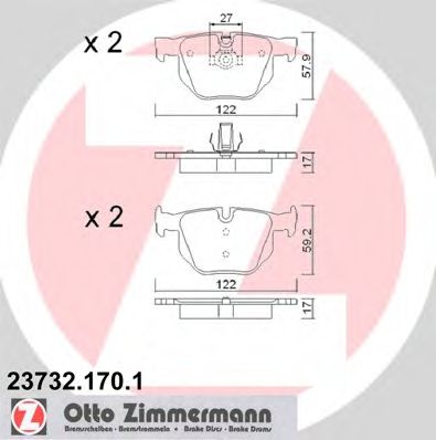 Тормозные колодки ZIMMERMANN 23732.170.1