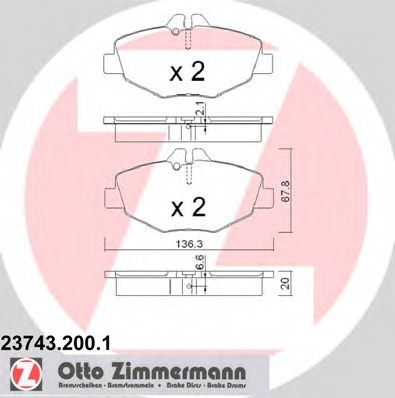 Тормозные колодки ZIMMERMANN 23743.200.1