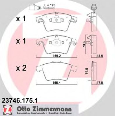 Тормозные колодки ZIMMERMANN 23746.175.1