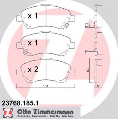 Тормозные колодки ZIMMERMANN 23768.185.1