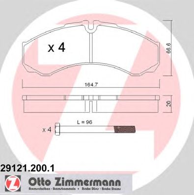 Тормозные колодки ZIMMERMANN 29121.200.1