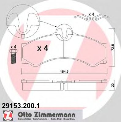 Тормозные колодки ZIMMERMANN 29153.200.1