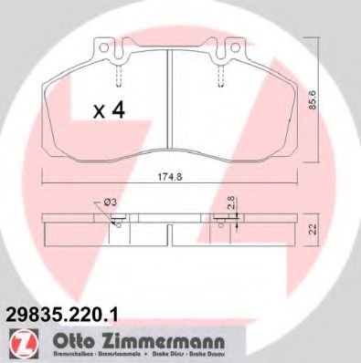 Тормозные колодки ZIMMERMANN 29835.220.1