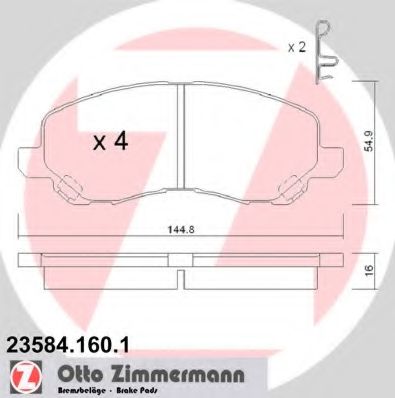 Тормозные колодки ZIMMERMANN 23584.160.1