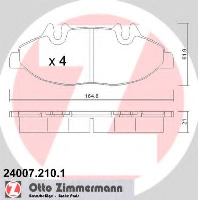 Тормозные колодки ZIMMERMANN 24007.210.1