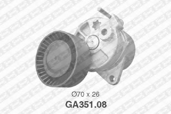 Натяжной ролик поликлинового ремня SNR GA351.08