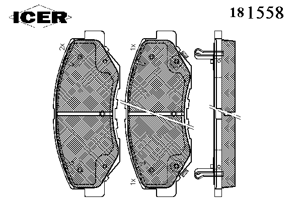 Тормозные колодки ICER 181558