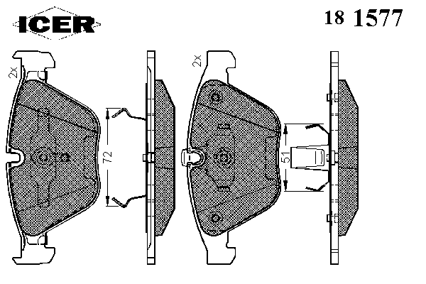 Тормозные колодки ICER 181577