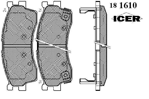 Тормозные колодки ICER 181610