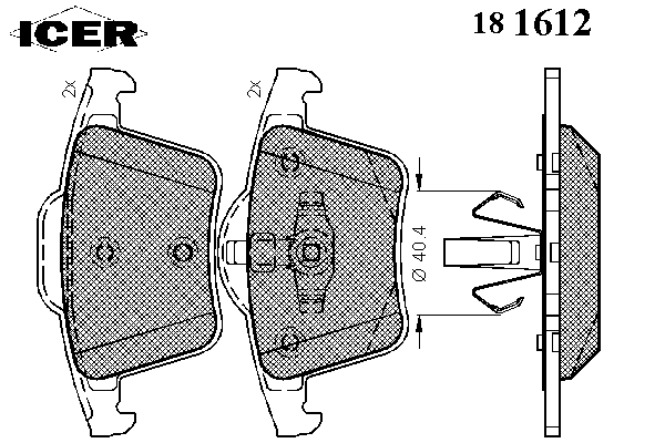 Тормозные колодки ICER 181612