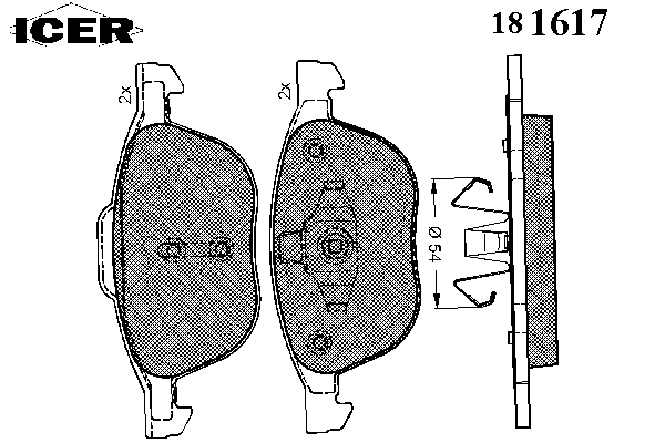 Тормозные колодки ICER 181617