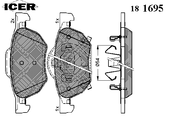 Тормозные колодки ICER 181695