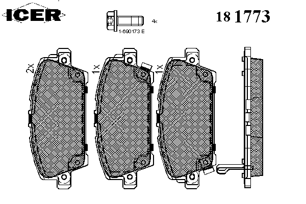 Тормозные колодки ICER 181773