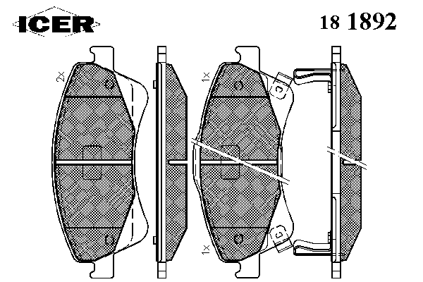Тормозные колодки ICER 181892