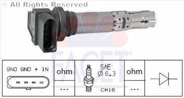 Катушка зажигания FACET 9.6374
