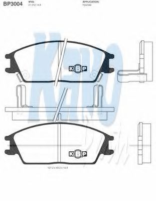 Тормозные колодки KAVO PARTS BP-3004
