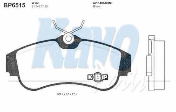 Тормозные колодки KAVO PARTS BP-6515