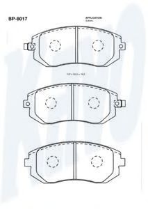 Тормозные колодки KAVO PARTS BP-8017
