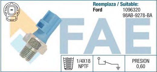Датчик давления масла FAE 12612