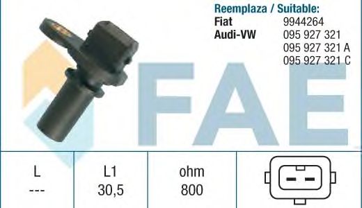 Датчик положения коленвала, распредвала FAE 79008
