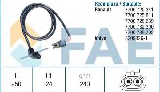 Датчик импульсов FAE 79026 (датчик частоты вращения)