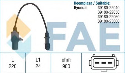 Датчик положения коленвала, распредвала FAE 79049