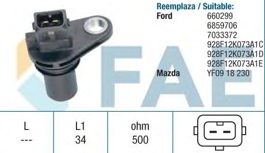 Датчик частоты вращения, управление двигателем FAE 79089