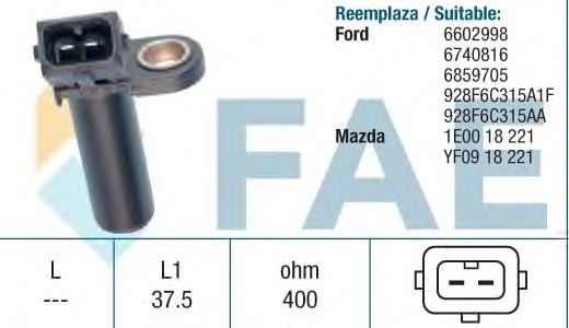 Датчик положения коленвала, распредвала FAE 79094