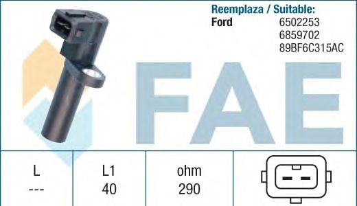 Датчик положения коленвала, распредвала FAE 79095