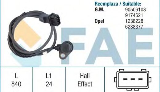 Датчик положения коленвала, распредвала FAE 79113