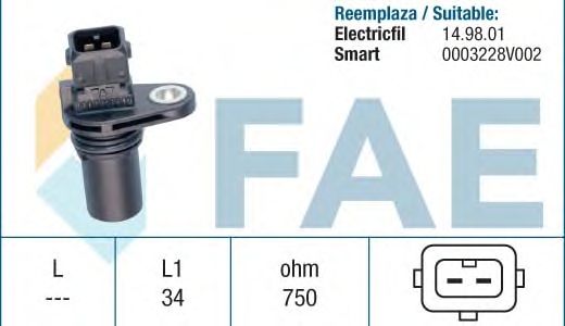Датчик положения коленвала, распредвала FAE 79140
