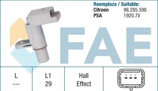 Датчик частоты вращения, управление двигателем FAE 79151