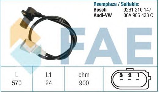 Датчик импульсов FAE 79056 (датчик частоты вращения)