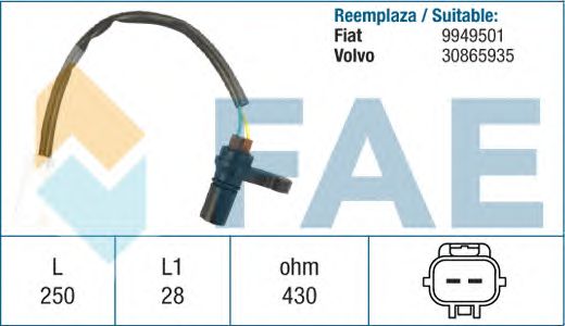 Датчик импульсов FAE 79124 (датчик частоты вращения)