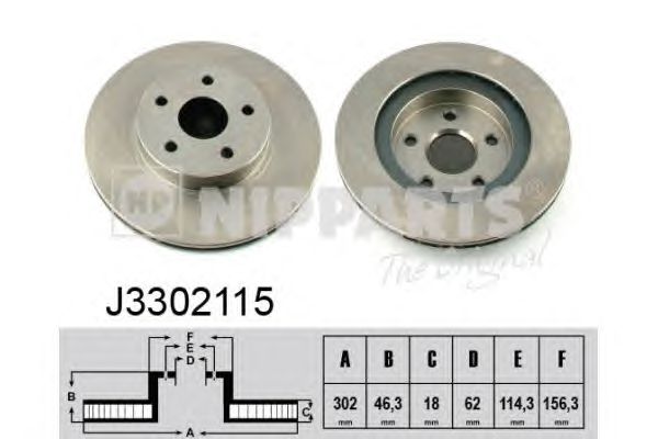 Тормозной диск NIPPARTS J3302115