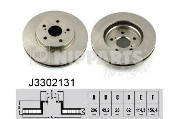 Тормозной диск NIPPARTS J3302131