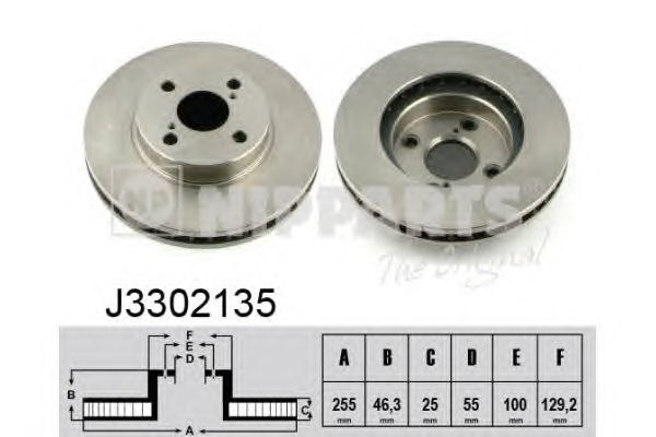 Тормозной диск NIPPARTS J3302135