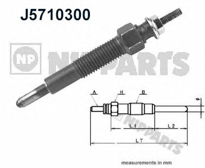 Свеча накала NIPPARTS J5710300