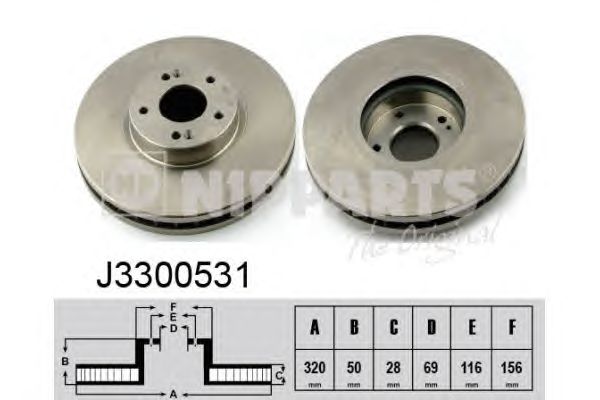 Тормозной диск NIPPARTS J3300531