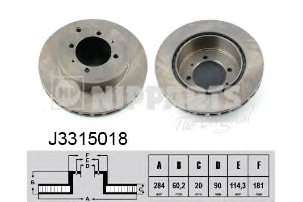 Тормозной диск NIPPARTS J3315018