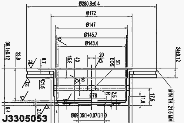 Тормозной диск NIPPARTS J3305053
