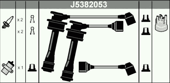 Комплект высоковольтных проводов NIPPARTS J5382053