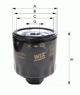 Масляный фильтр WIX FILTERS WL7133