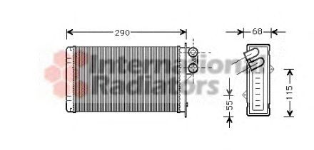 Радиатор отопителя VAN WEZEL 40006100