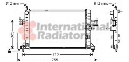 Радиатор охлаждения VAN WEZEL 37002305