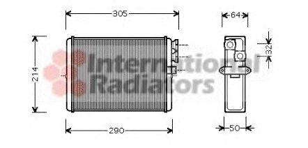 Радиатор отопителя VAN WEZEL 59006110