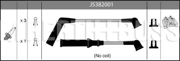 Комплект високовольтних проводів HERTH+BUSS JAKOPARTS J5382001