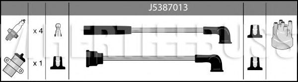 Комплект высоковольтных проводов HERTH+BUSS JAKOPARTS J5387013