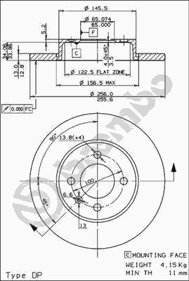 Тормозной диск BREMBO 08.5149.14