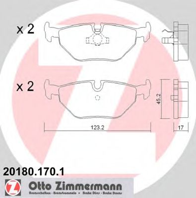 Тормозные колодки ZIMMERMANN 20180.170.1